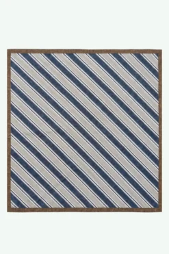 Foulard in Cotone a Righe - RIGATO BLU