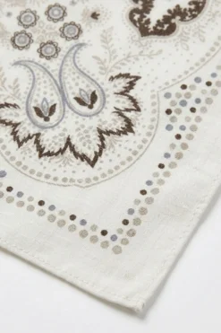 Foulard in Cotone con Stampa Fantasia - FANT. BEIGE