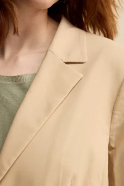 Giacca Basic in Bengalina - BEIGE