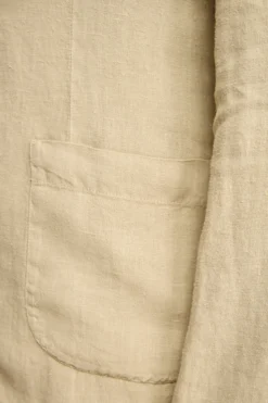 Giacca Beige in Lino - BEIGE