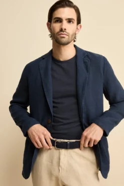 Giacca Blu in Lino - BLU NOTTE
