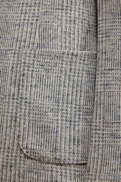 Giacca Check in Jersey - BLU/BIANCO