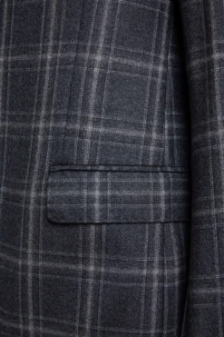 Giacca Check in Lana - GRIGIO QUADRI