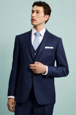 Giacca da Cerimonia in Lana Vergine Drop 8 - BLU