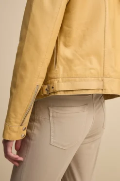 Giacca di Pelle Coreana con Zip - GRANO