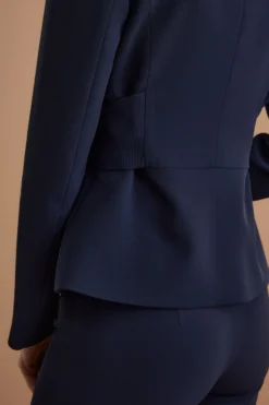 Giacca Elegante da Cerimonia in Cady con Cintura - BLU