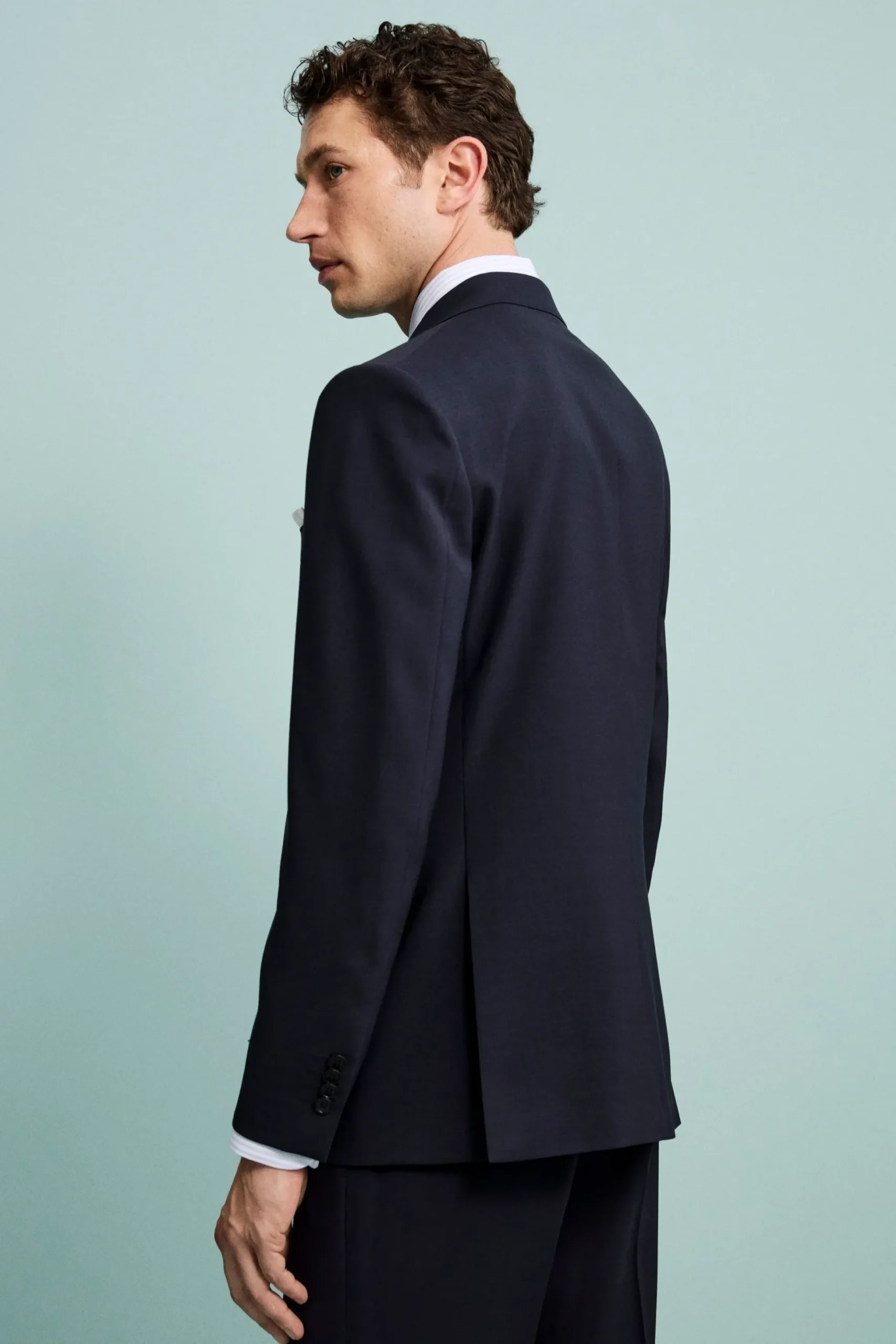 Giacca Elegante Monopetto in Lana Vergine Drop 6 - BLU