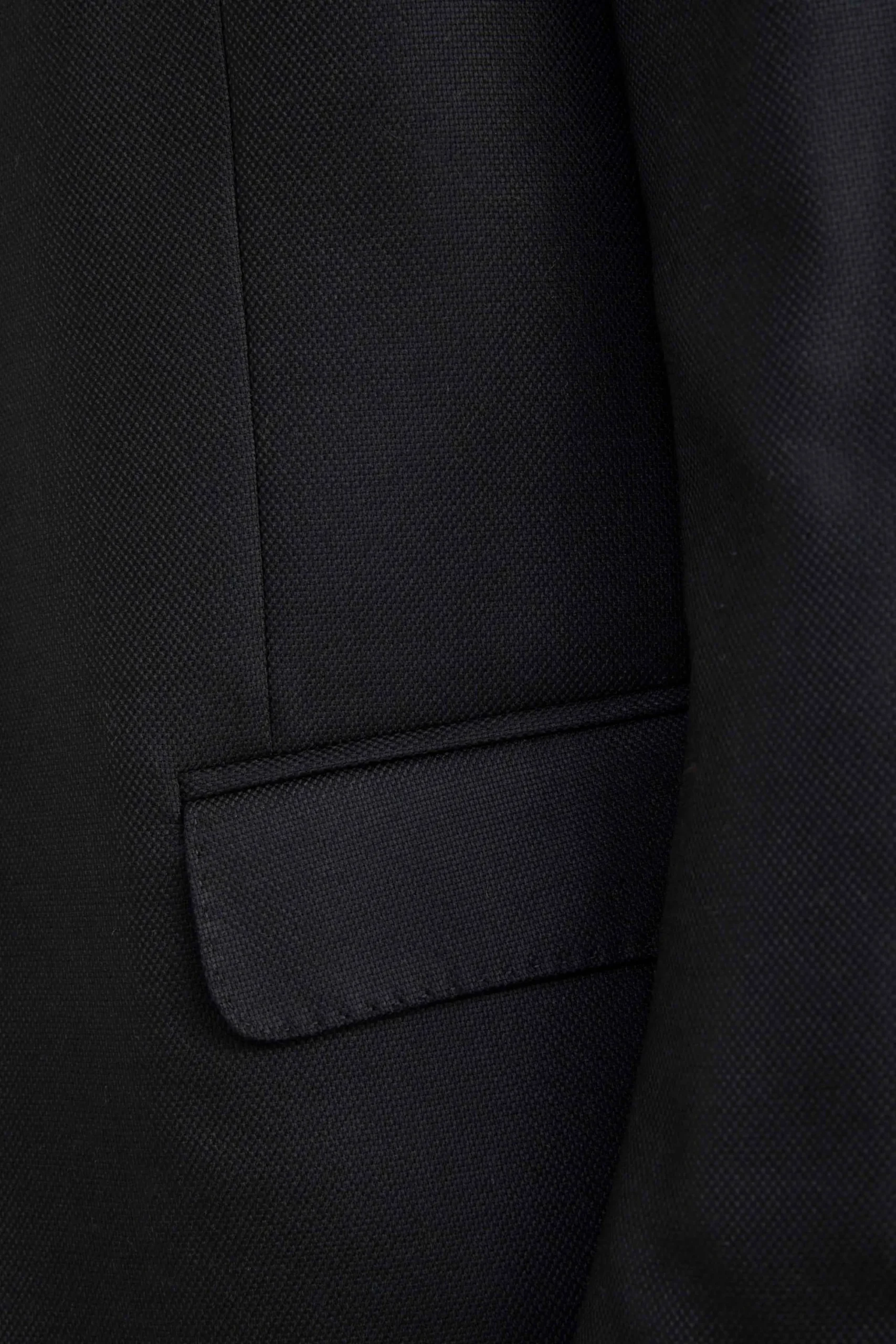 Giacca in cashmere nera piquet - FANT. NERO