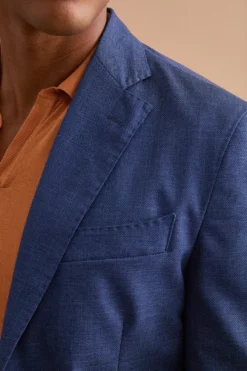 Giacca Monopetto Destrutturata in Misto Lana - DENIM