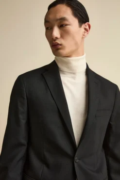 Giacca Monopetto Elegante con Revers Classico Drop 8 - NERO