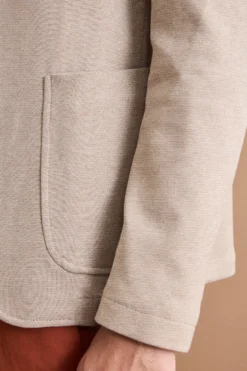 Giacca Monopetto Slim Fit con Revers Classico - NATURALE