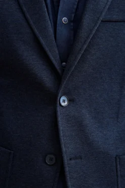 Giacca Monopetto Slim Fit con Revers Classico - BLU