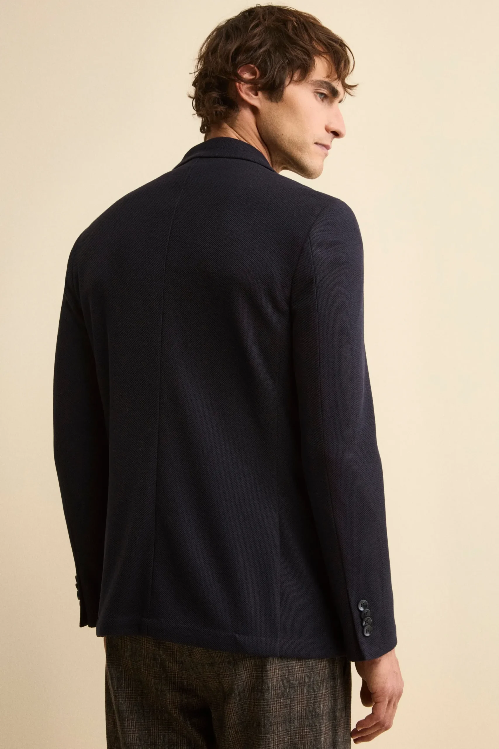 Giacca Semifoderata Doppiopetto Regular Fit - NAVY