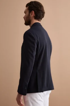 Giacca Slim Fit Semifoderata Revers Classico - BLU