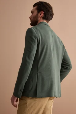 Giacca Slim Fit Semifoderata Revers Classico - VERDE