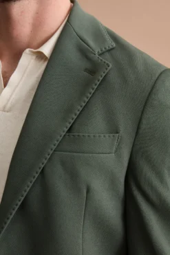 Giacca Slim Fit Semifoderata Revers Classico - VERDE