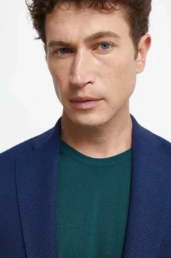 Giacca Slim in Lana e Cashmere - BLU SPIGATO