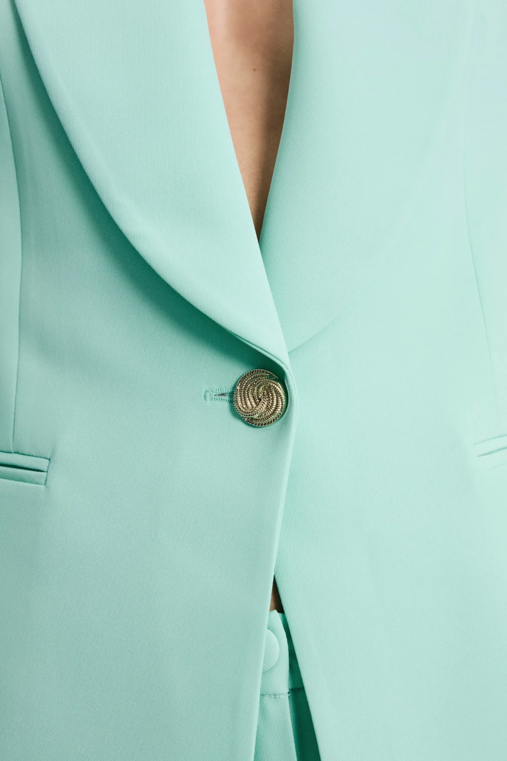 Giacca Twill Cerimonia con Collo Sciallato - ACQUA