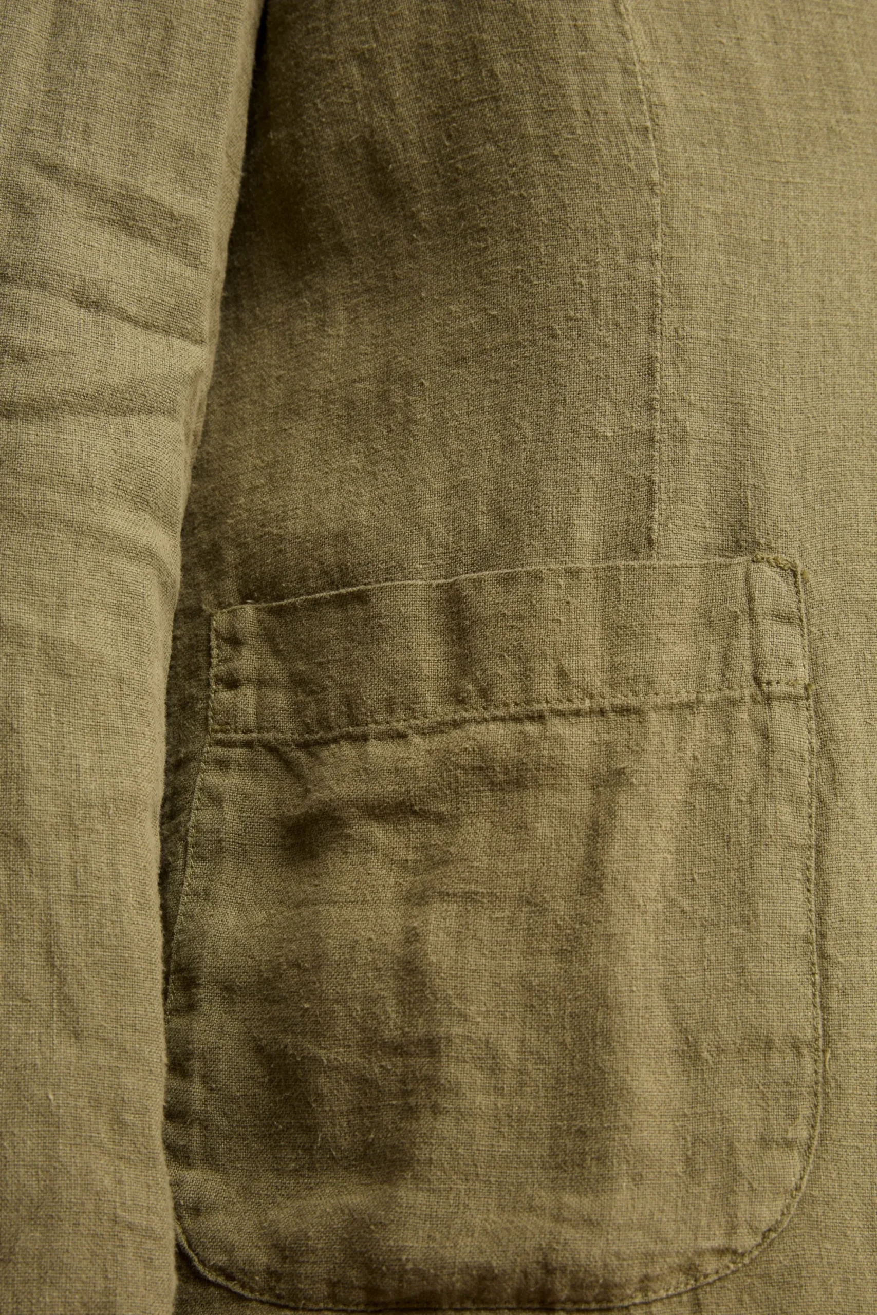 Giacca Verde in Lino - VERDE MILITARE