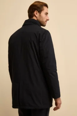 Giaccone Midi Imbottito con Pettorina - BLU