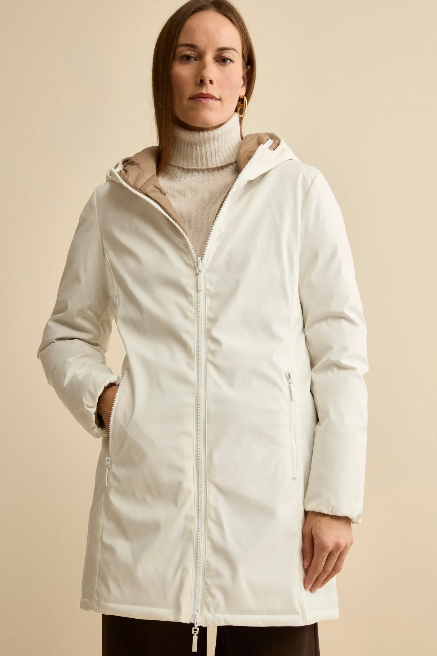 Giaccone Reversibile Imbottito - GESSO