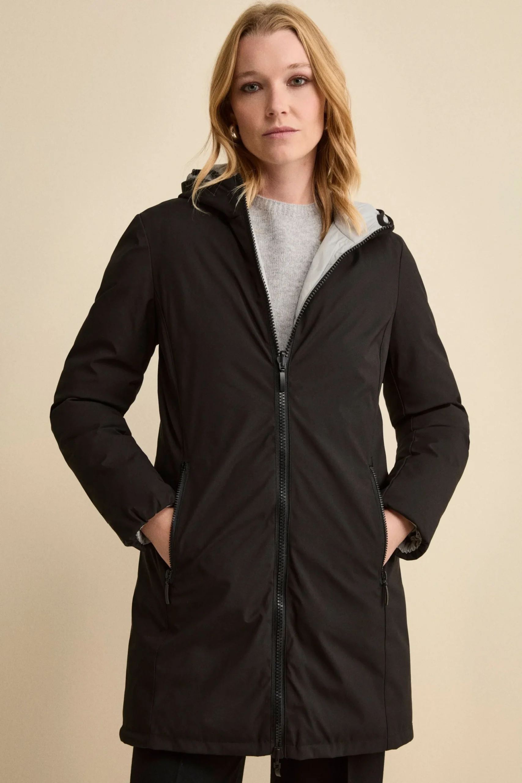 Giaccone Reversibile Imbottito - NERO