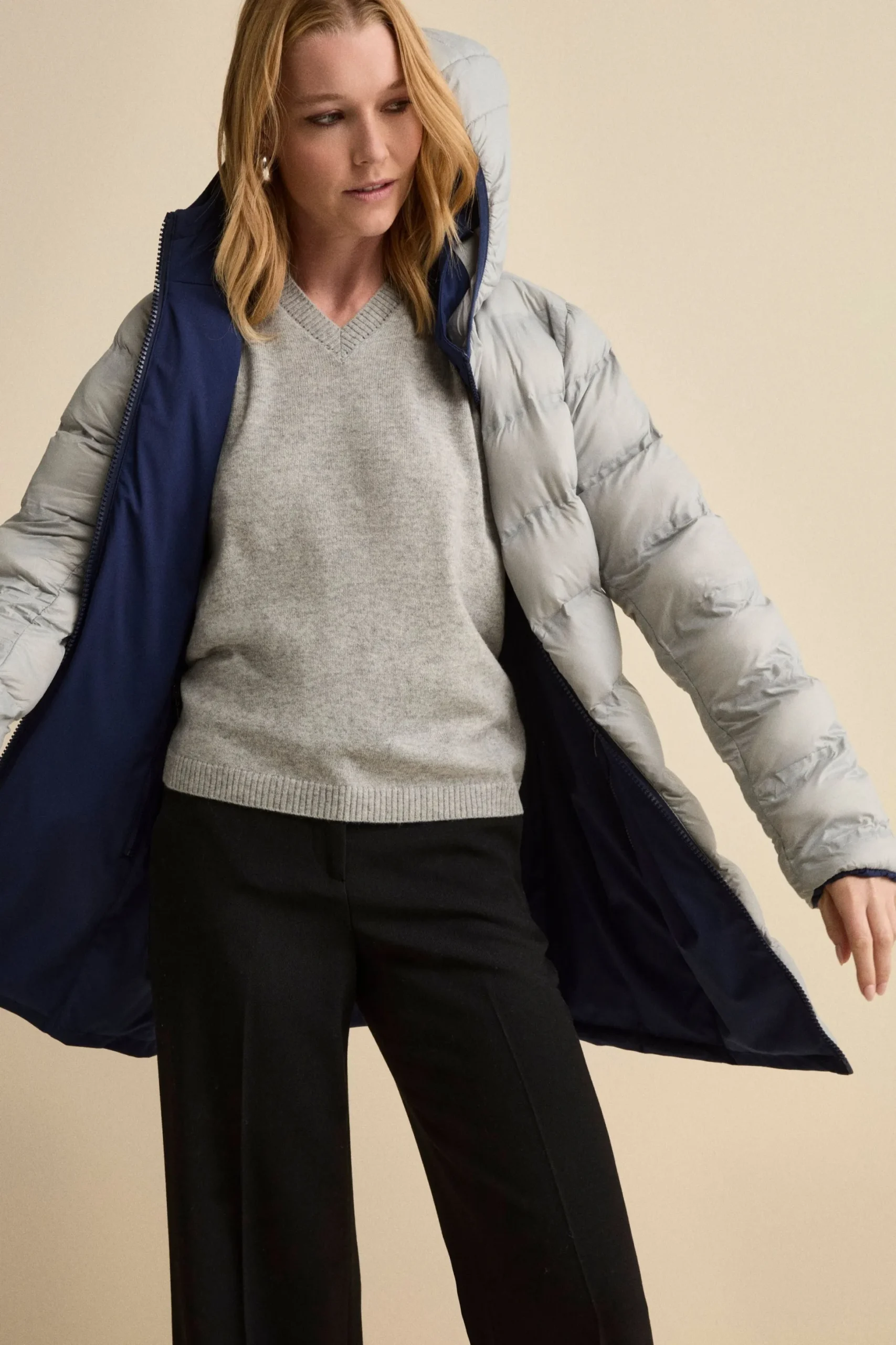Giaccone Reversibile Imbottito - BLU