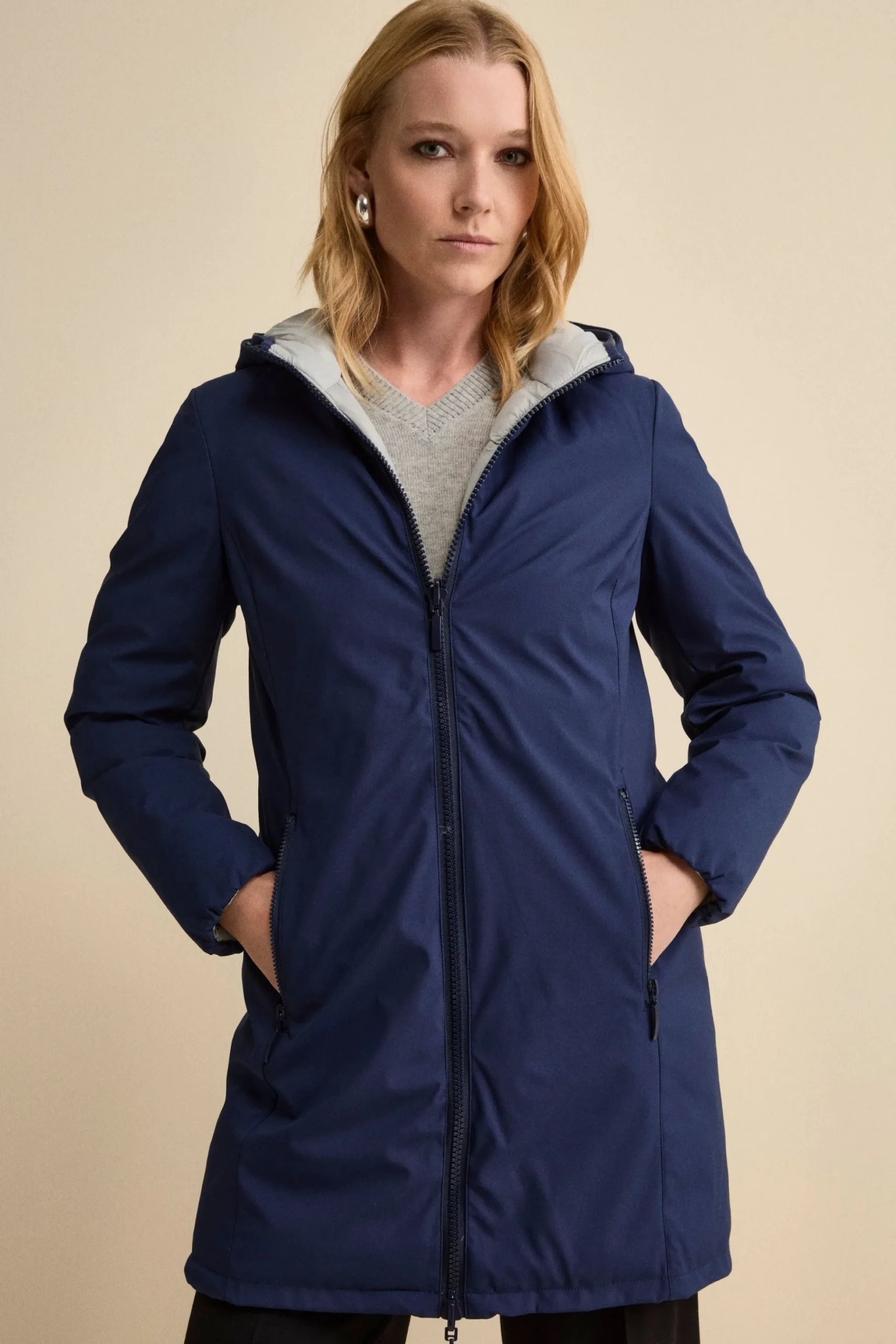 Giaccone Reversibile Imbottito - BLU