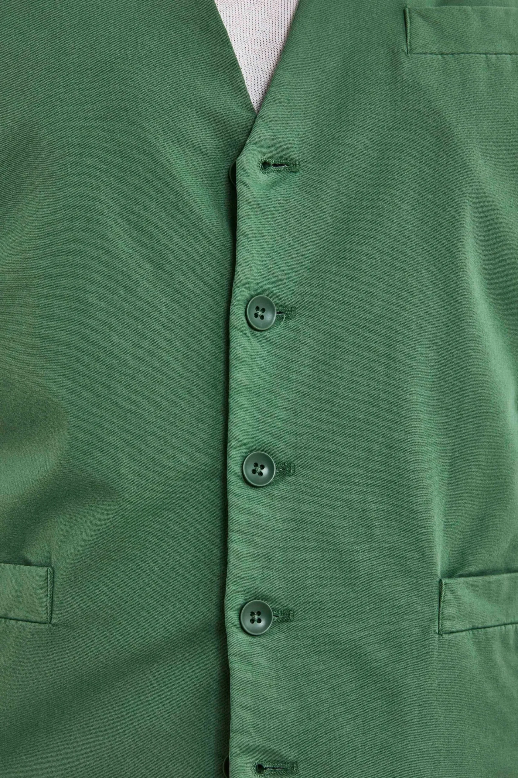 Gilet Casual in Cotone - VERDE