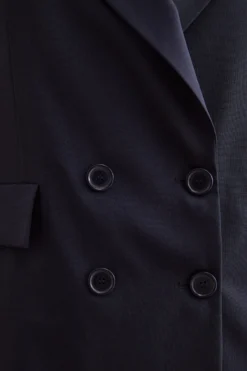 Gilet Doppiopetto da Cerimonia in Lana Vergine - BLU