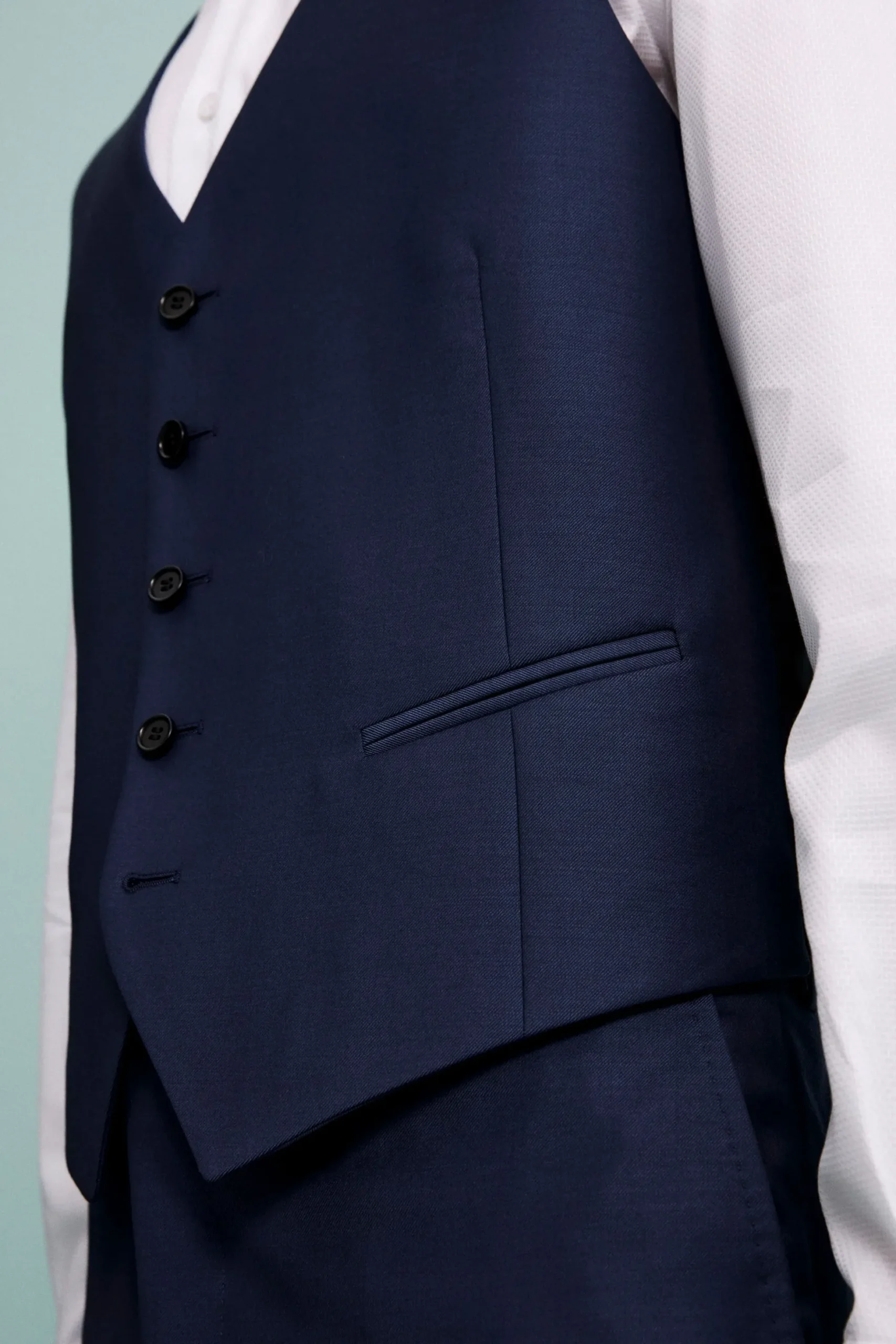 Gilet Elegante in Lana Vergine - BLU