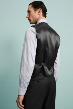 Gilet Elegante in Lana Vergine - ANTRACITE
