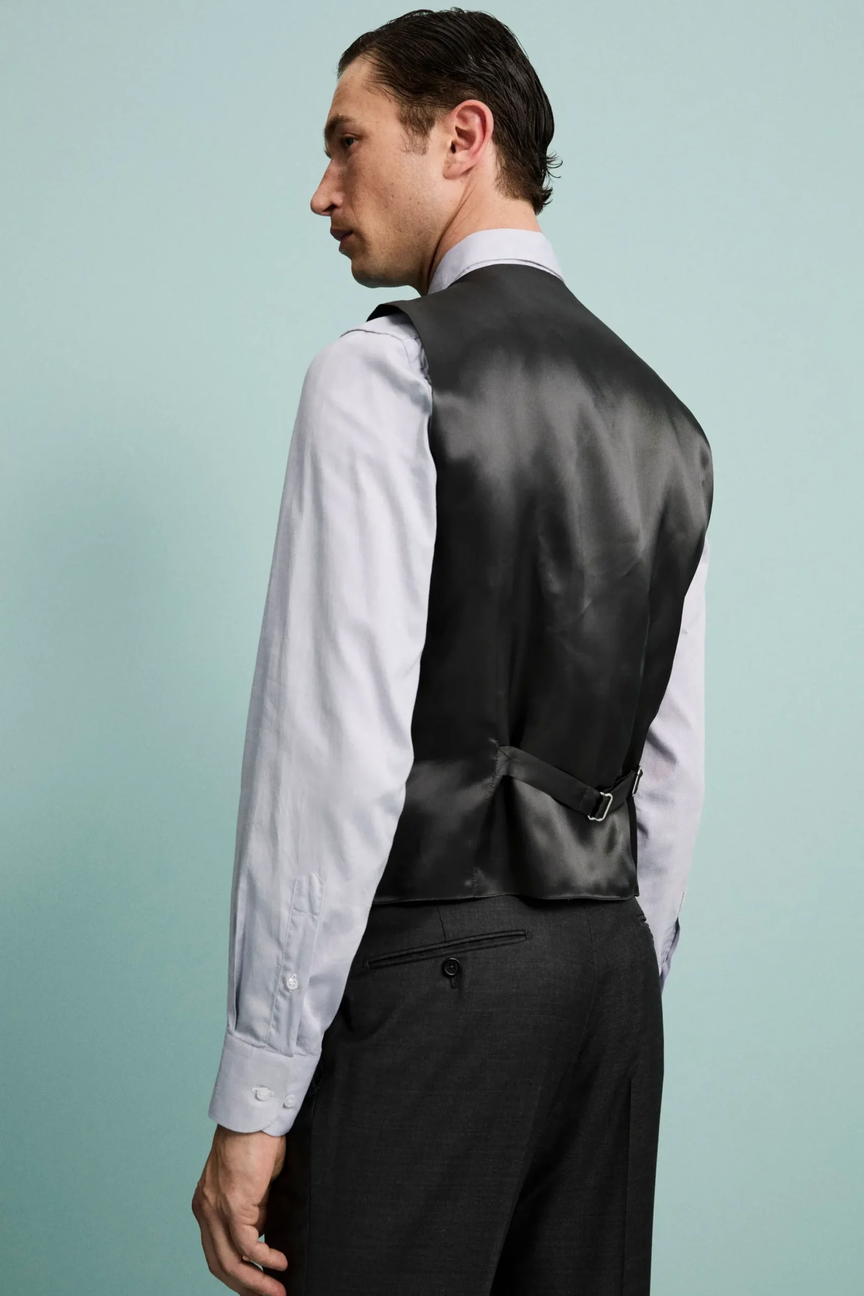 Gilet Elegante in Lana Vergine - ANTRACITE