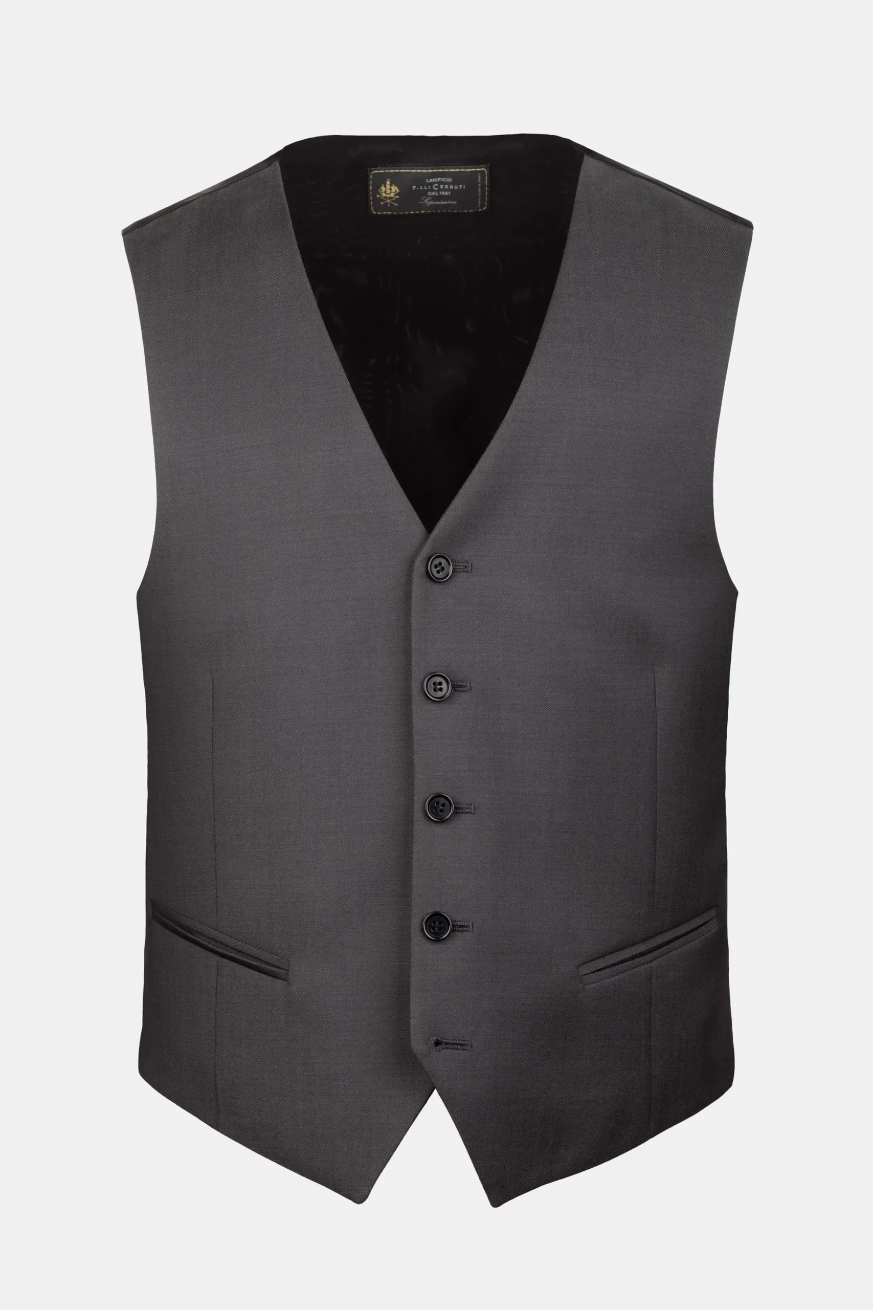 Gilet grigio in lana - ANTRACITE