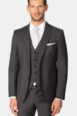 Gilet grigio in lana - ANTRACITE
