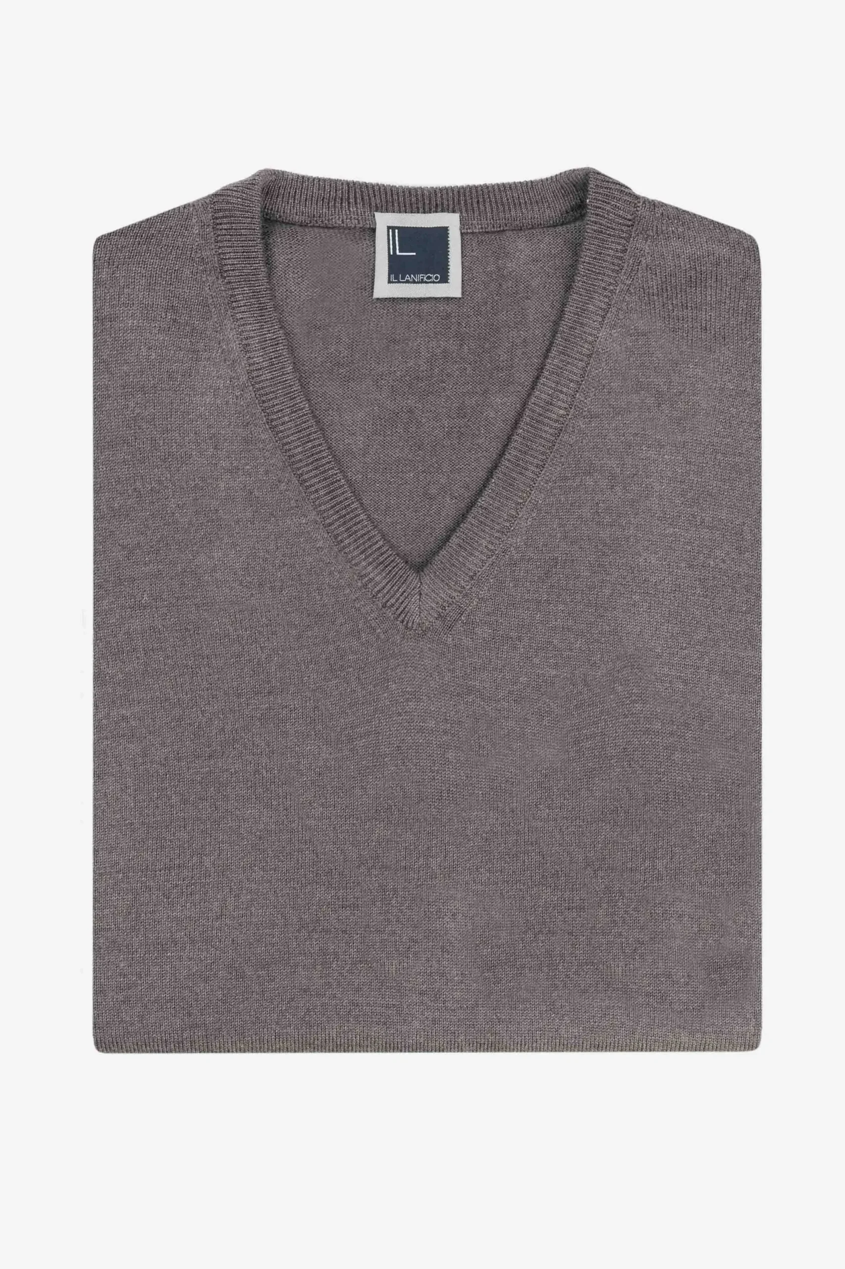 Gilet in lana scollo a V - TORTORA