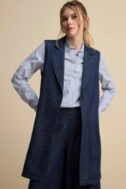 Gilet Lungo in Denim - JEANS