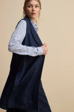 Gilet Lungo in Denim - JEANS