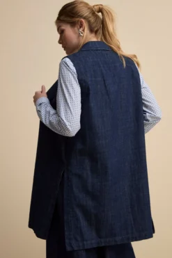 Gilet Lungo in Denim - JEANS