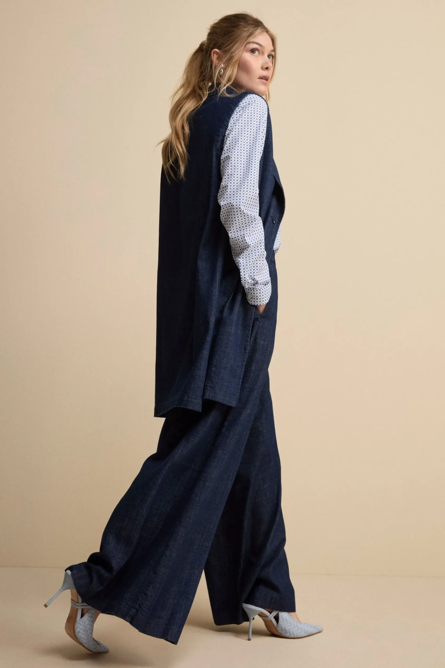 Gilet Lungo in Denim - JEANS