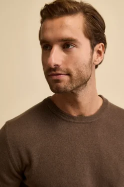 Girocollo in cashmere e seta - CACAO