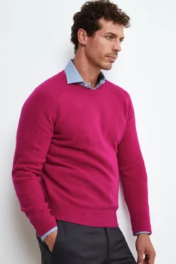 Girocollo in Lana e Cashmere - MAGENTA