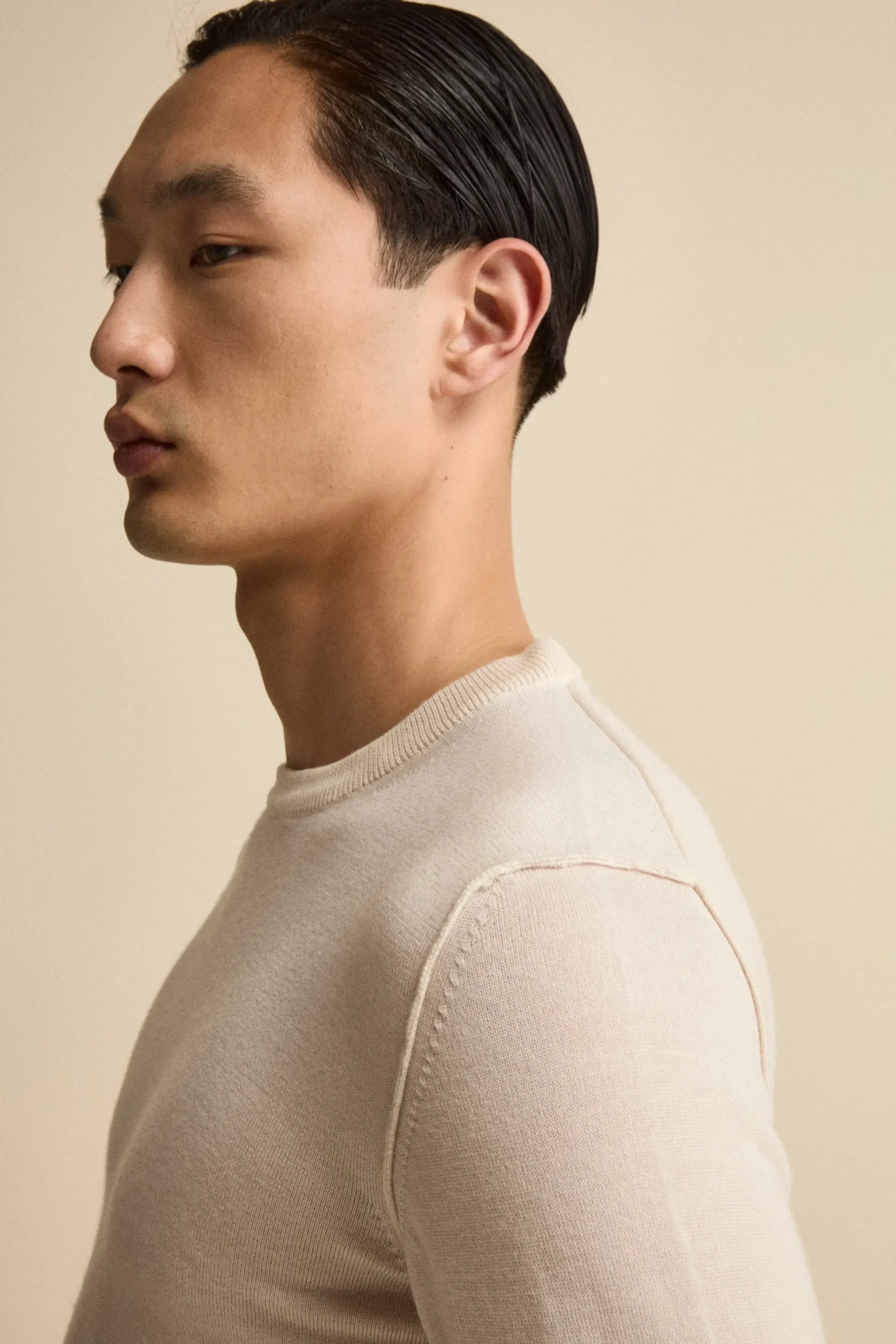 Girocollo in Lana Merino Extrafine - BURRO