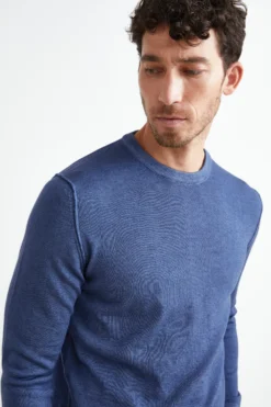 Girocollo in Lana Merino Extrafine - JEANS