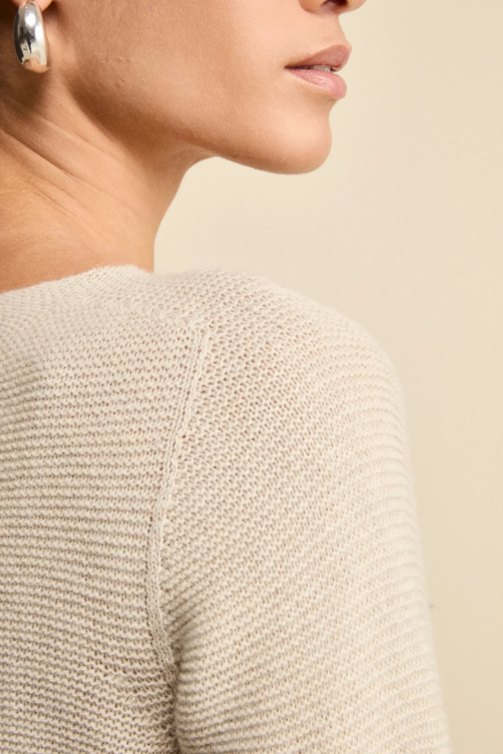 Girocollo Links a Righe in Lana e Cashmere - BLU/AZZURRO