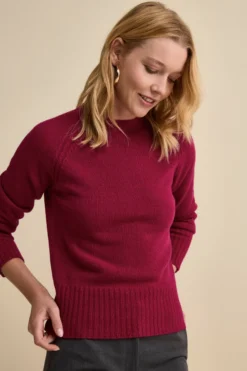 Girocollo Raglan in Lana e Cashmere - CILIEGIA