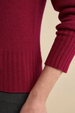 Girocollo Raglan in Lana e Cashmere - CILIEGIA