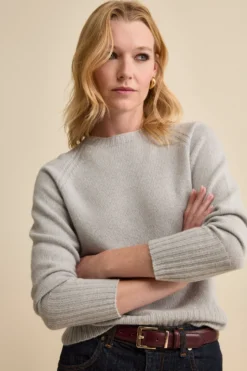 Girocollo Raglan in Lana e Cashmere - GRIGIO