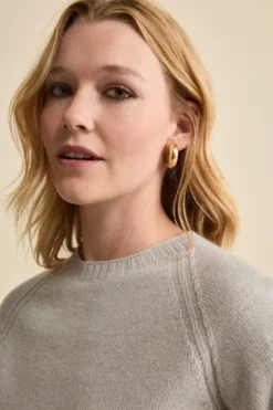 Girocollo Raglan in Lana e Cashmere - GRIGIO