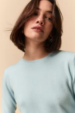 Girocollo Regular in Cashmere - AZZURRO